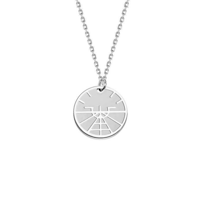 bobauna Airplane Necklace Aviation Attitude Indicator Disc Pendant Necklace Flight Attendant Jewelry Pilot Gift For Aviation Traveler Pilot (Airplane necklace) - Image 1