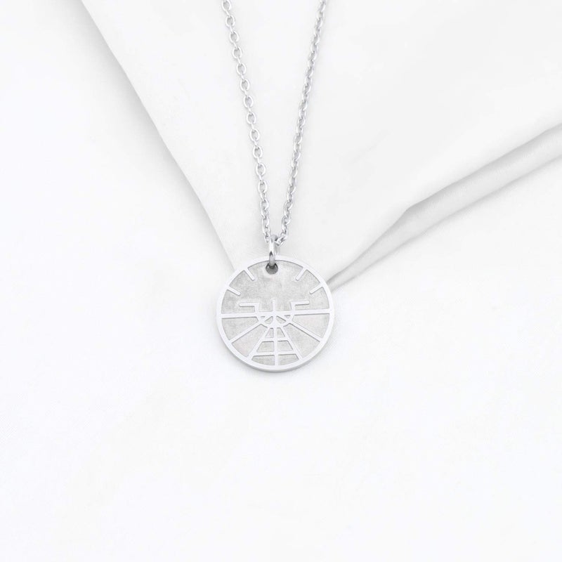 bobauna Airplane Necklace Aviation Attitude Indicator Disc Pendant Necklace Flight Attendant Jewelry Pilot Gift For Aviation Traveler Pilot (Airplane necklace) - Image 4