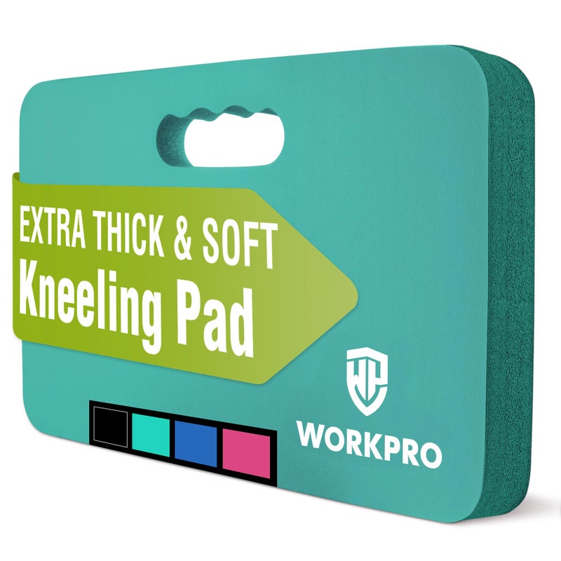 WORKPRO Extra Thick Kneeling Pad, Soft Foam Cushioning for Knee, Large Foam Kneeler Mat for Gardening, Bathing Baby, Workout Supplies, 17.5 x 11 x 1.5 in, Robin's egg Blue - Image 1