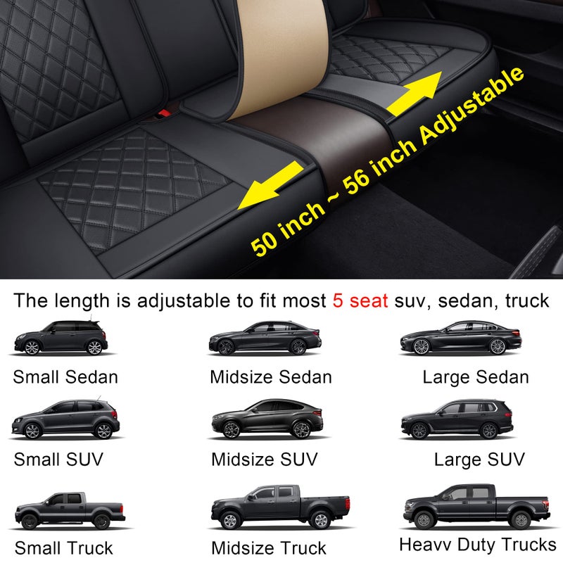MIROZO Seat Covers Full Set,Car Seat Covers Black Car Seat Protector Waterproof Automotive Seat Covers fFront and Back Fit for Most Sedan, Truck and SUV for Elantra Sonata CRV Accord Chevy Equinox - Image 5