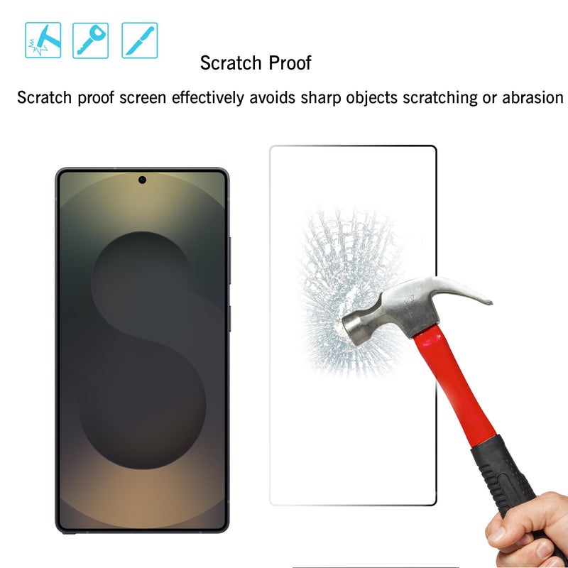 Ailun Glass Screen Protector for Galaxy S25 Ultra [6.9 Inch] 3Pack + 3Pack Camera Lens Tempered Glass Fingerprint Unlock 0.25mm Ultra Clear Anti-Scratch Case Friendly [Not For S25/S25 Plus/S25 Edge] - Image 3