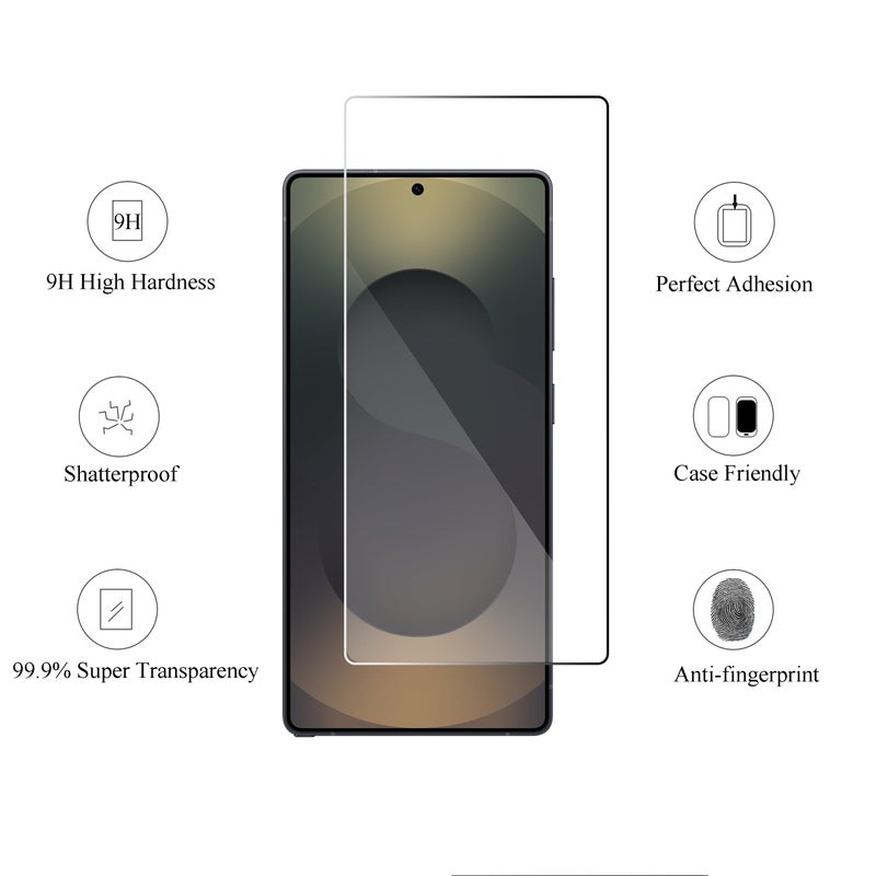 Ailun Glass Screen Protector for Galaxy S25 Ultra [6.9 Inch] 3Pack + 3Pack Camera Lens Tempered Glass Fingerprint Unlock 0.25mm Ultra Clear Anti-Scratch Case Friendly [Not For S25/S25 Plus/S25 Edge] - Image 2