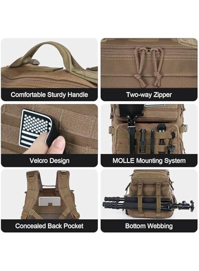 TRASSLE Backpack For Men Daypack Hiking Rucksack With Bottle Holder - Image 4