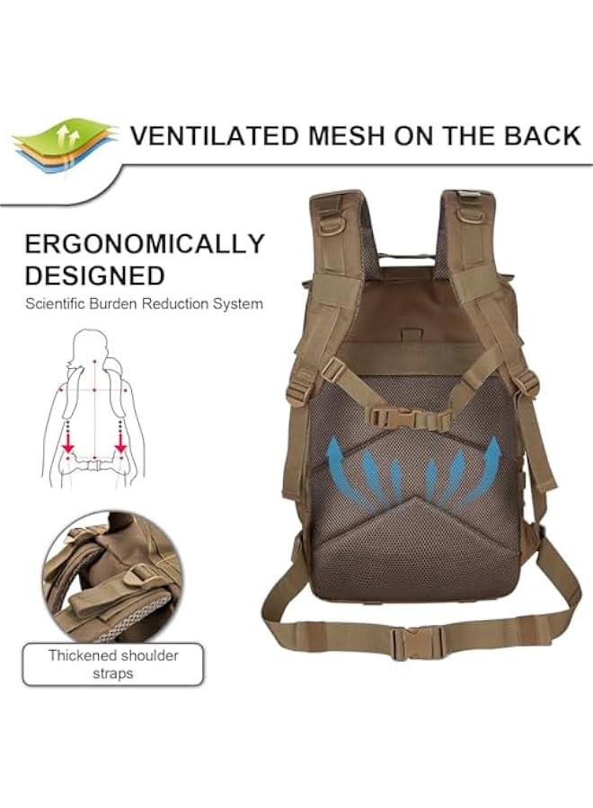 TRASSLE Backpack For Men Daypack Hiking Rucksack With Bottle Holder - Image 5