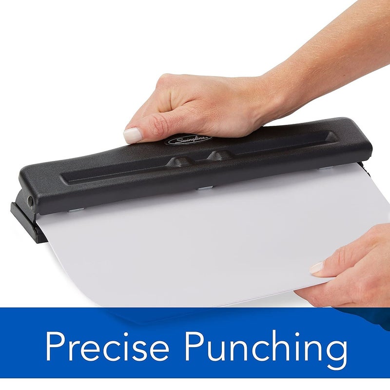 Swingline 2-3 Hole Punch, Adjustable, Commercial Hole Puncher, 11 Sheet Punch Capacity, Black (74020) - Image 4