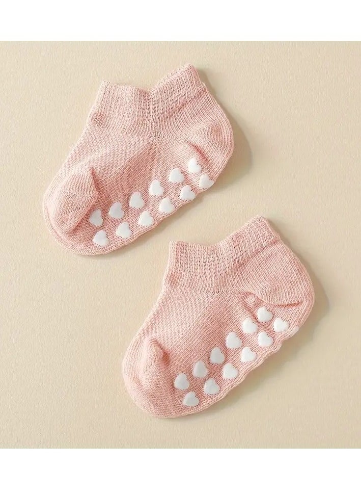 Little tots Kids' ComfyCute Cotton Blend Low-Cut Socks - Soft, Breathable, Elastic, Non-Slip, Thin Mesh Floor Socks for Daily Wearing - Perfect for School, Play, and Everyday Adventures Assorted  - Image 4