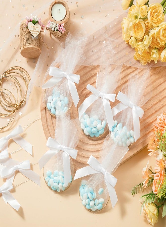 Shimeyao 50 Set Wedding Favors for Guests 3 Inch Metal Rings for Craft Wedding Favors Bags with Ribbon DIY Organza Candy Pouch for Guests Bridal Shower Baby Shower - Image 3