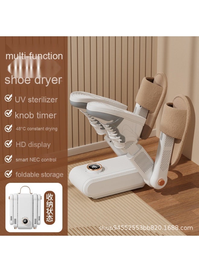 Portable Foldable Shoe Dryer with Timed Function, Constant Temperature Dehumidifier, Dual V Drying Technology