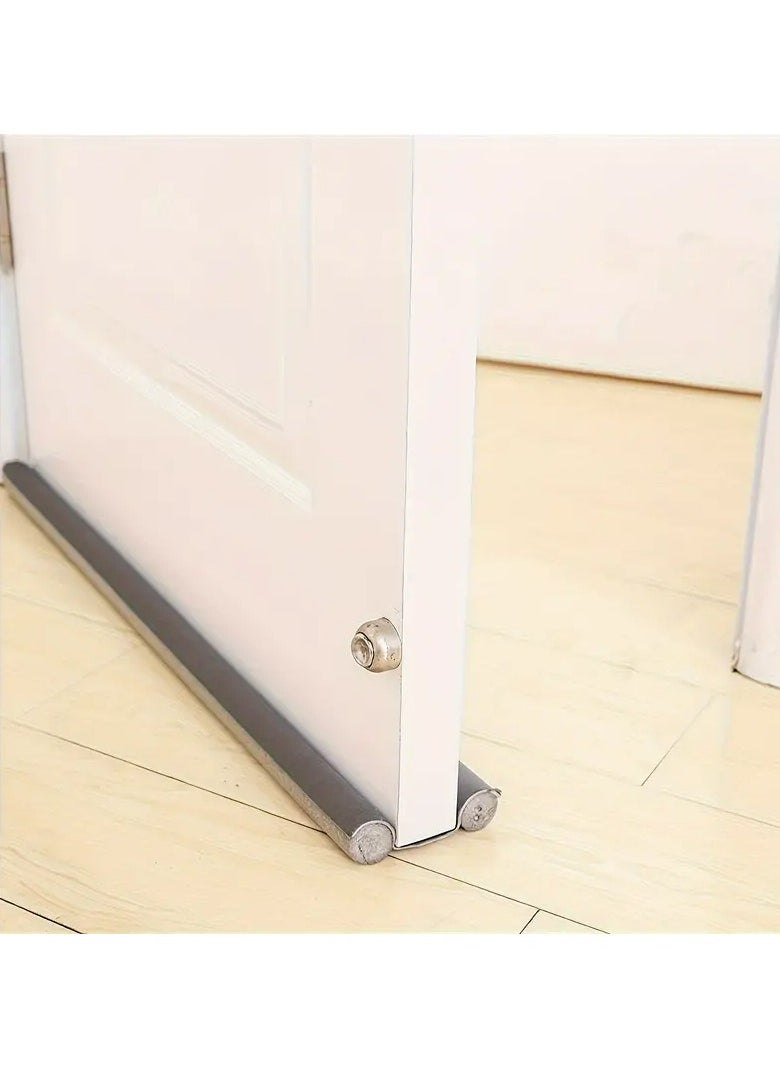 DubaiGallery - Adjustable Self Adhesive Door Bottom Seal Strip Soundproof and Noise Reduction Double Sided Windshield Protection Home Dust Proof Rubber Foam Seal Strip and Controls Pests - Image 1