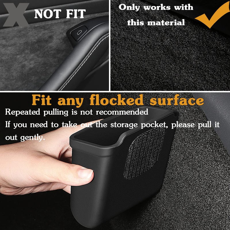 EVFITUS for Tesla Model 3 Model Y Accessories Center Console Organizer Tray Storage Box Cell Phone Pocket Silicone Hook Bag Sunglasses Holder Coin Case for Flocking - Image 3