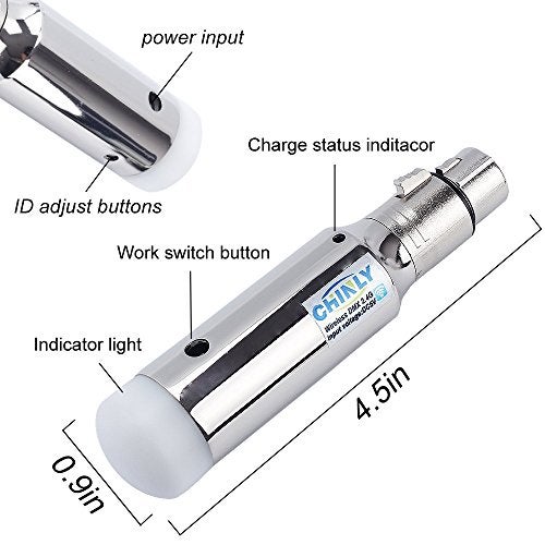 CHINLY 8pcs DMX512 DMX Dfi DJ 2.4G 7 Charging Wireless Receiver Built-in Battery & 1 Transmitter LED Lighting Control for LED Stage Par Party Light - Image 4