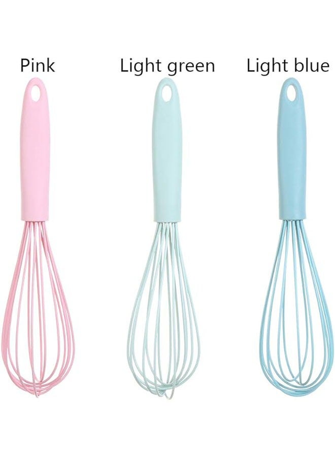 خلاط يدوي، خلاط كيك، أدوات مطبخ، خفاقة، خفاقة سيليكون، مجموعة بيض، مخفوق حليب (أزرق فاتح) - Image 2