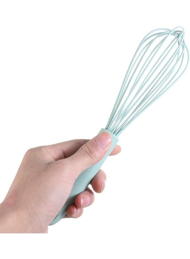 خلاط يدوي، خلاط كيك، أدوات مطبخ، خفاقة، خفاقة سيليكون، مجموعة بيض، مخفوق حليب (أزرق فاتح) - Image 3