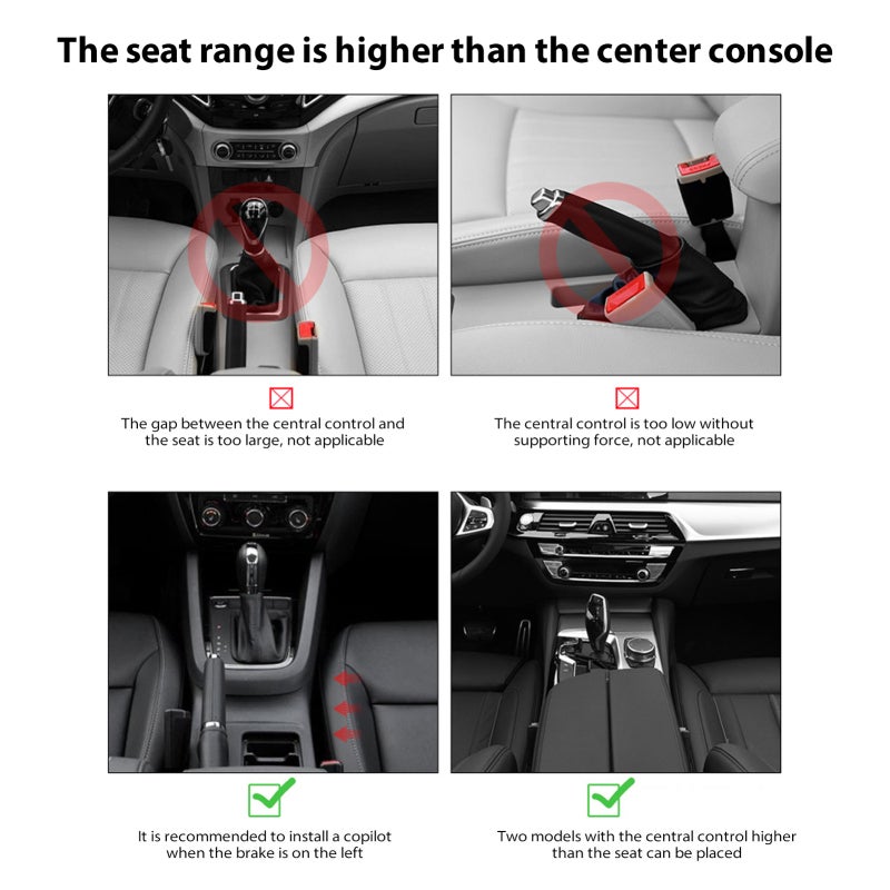 Car Center Console Armrest Extender: Beige PU Leather & ABS Plastic, Adjustable Height Elbow Support, Anti-Clutter Storage Box Support for Long-Distance Driving & Daily Commute - Image 3