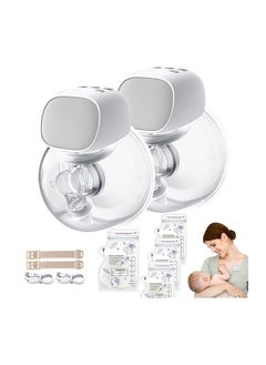 Gonice S9 Pro Wearable Breast Pump, Hands-Free Breast Pump of Longest Battery Life & LED Display, Double Portable Electric Breast Pump with 2 Modes & 9 Levels - 24mm, 2 Pack Gray  - Image 2