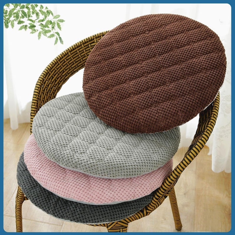 Round Garden Chair Pads, Non Slip Soft Thick Round Chair Pads Seat Cushion, Cushion Dining Chair Bistro Cushion for Indoor/Outdoor Stool Patio Home Dining Room(@1,14in/35cm) - Image 5