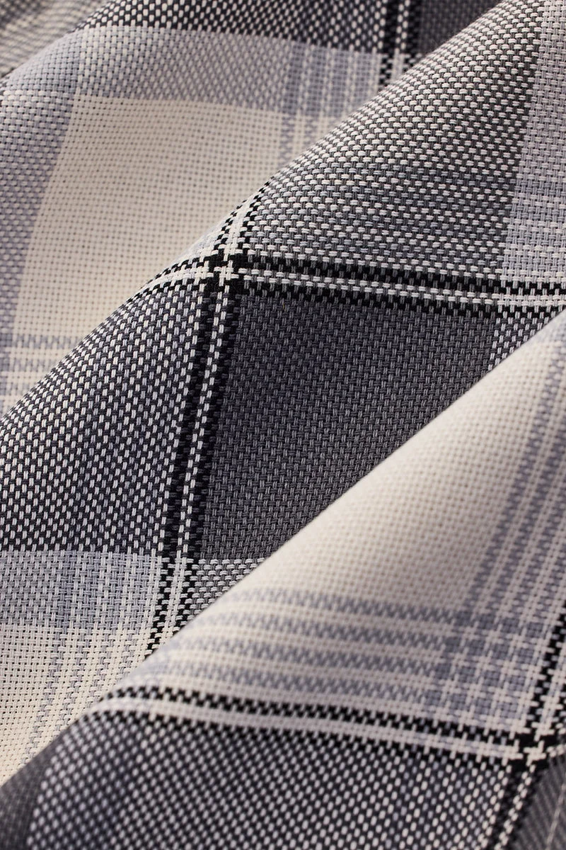 SNITCH Double Pocket Relaxed Fit Plaid Overshirt