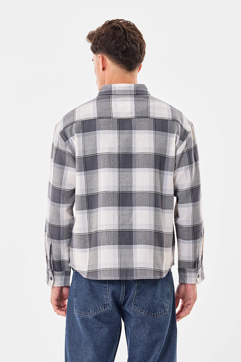 SNITCH Double Pocket Relaxed Fit Plaid Overshirt
