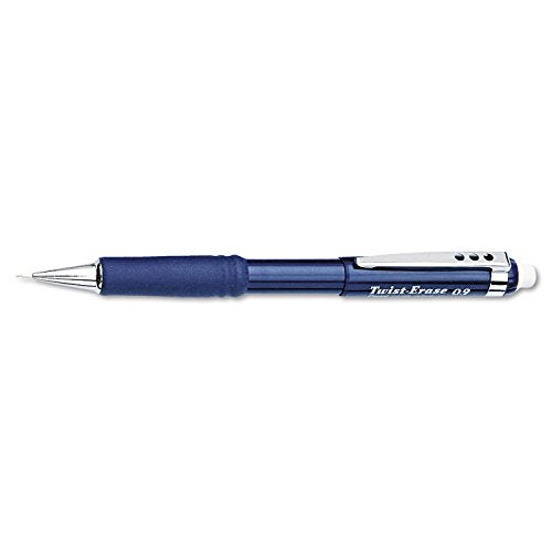 Pentel QE519C Twist-Erase III Mechanical Pencil, 0.9 mm, Blue Barrel - Image 1
