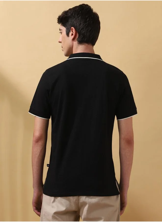 دينيس لينغو Men's Meteorite 100% Cotton Solid Pattern Regular Fit T-Shirt