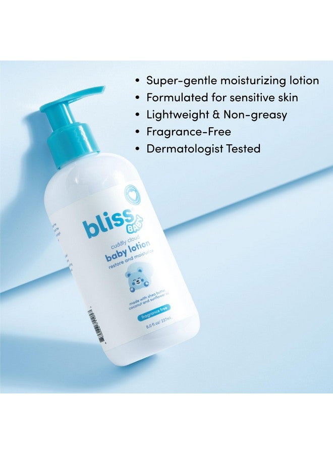 بليس لوشن بليس بيبي، ممتاز وخالي من العطور، للبشرة الجافة والحساسة، لوشن مرطب يومي - للأطفال والرضع والكبار، نباتي، مضاد للحساسية، تم اختباره من قبل أطباء الجلدية، نظيف ولطيف، 8 أونصة سائلة. - Image 1