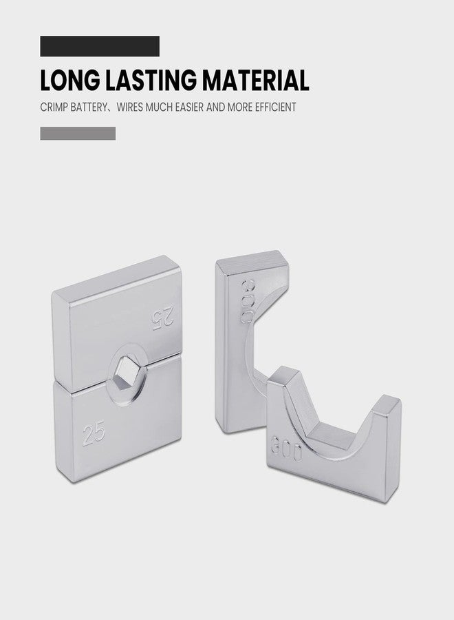 Lichamp قوالب استبدال لأداة الضغط الهيدروليكية Lichamp، قوالب سداسية الأطراف لكابلات الفولاذ أو أداة ضغط الأطراف، 11 مقاسًا من 4 AWG إلى 600 MCM، 1611SL - Image 3