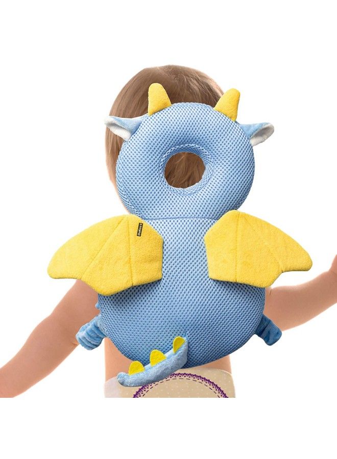 DaKos Baby Head Protector Baby Head Protector For Crawling Baby Head Protector Cushion Baby Head Neck Back Protector With Horizontal Safety Belt (Dragon) - Image 1