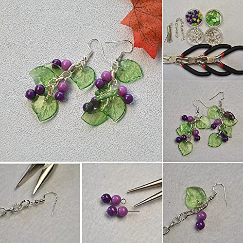 SQXBK Leaf Pendant 100PCS 15x15x2mm Green Transparent Frosted Acrylic Leaf Shape Bead Charms with Hole for Snap Necklace Bracelet Jewelry Making DIY Craft - Image 4