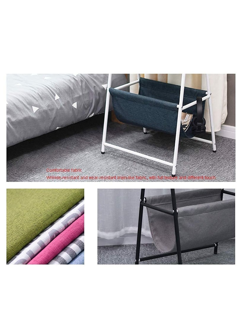 XiuWoo Bedside Table, Side Table, Bedside Tables with storage bag, Modern Industrial Design Wooden Effect End Table, Suitable for study, living room, bedroom - Image 4