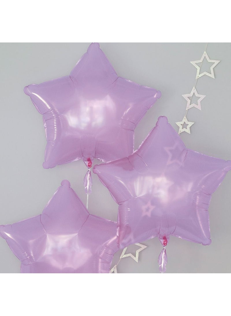 Unique Star Balloons Light Pink Foil 43 cm 3-Pack - Image 1