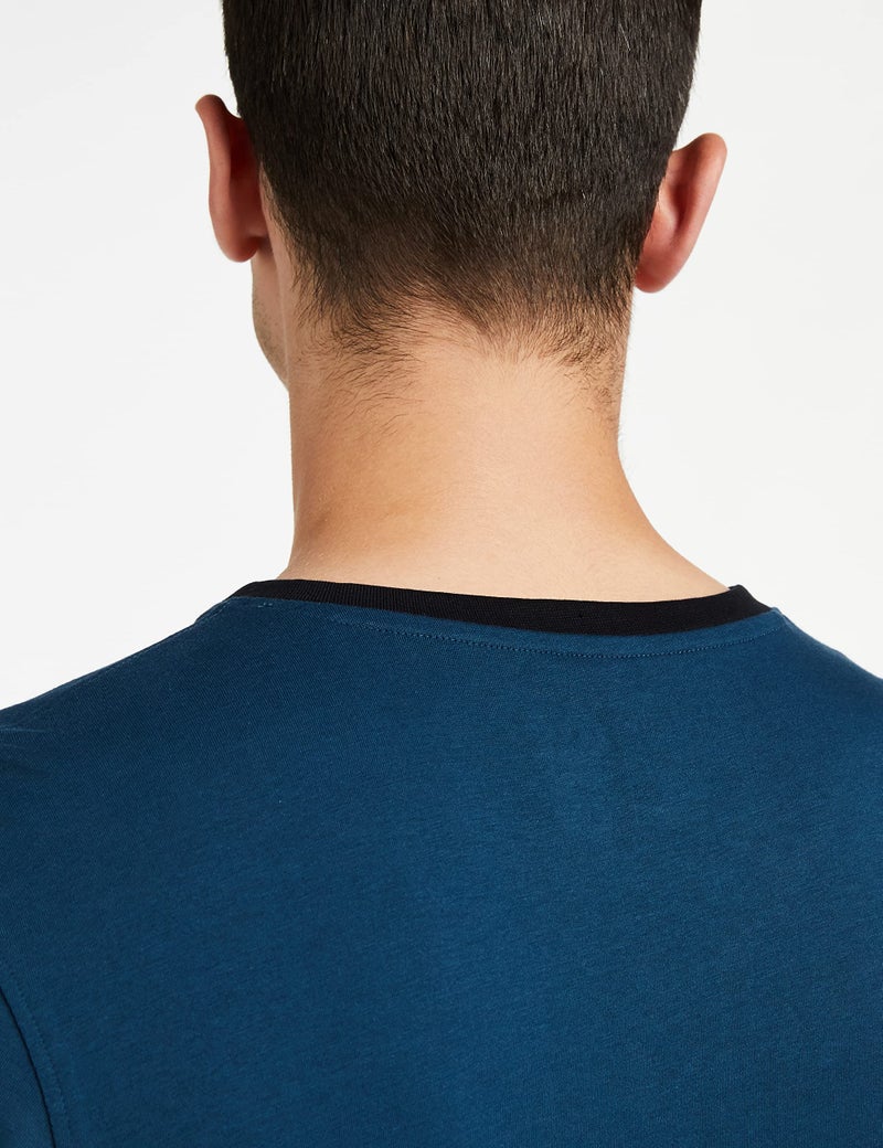 Van Heusen Athleisure Men T-Shirt - Cotton Rich - Smart Tech, Easy Stain Release, Anti Stat, Ultra Soft, Quick Dry_60001_Deep Sea_M - Image 5