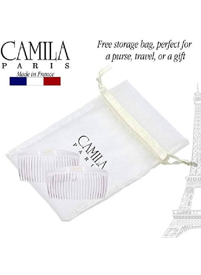 Paris Cp2911 French Side Combs Large 2 Pack Curved Clear Flexible Decorative Hair Combs Strong Hold Hair Comb Clips For Women No Slip Styling Girls Hair Accessories Made In France - pzsku/Z786360CAF8CAF1935E03Z/45/_/1662018397/05c10a56-abe7-444a-b62c-e5382f745115