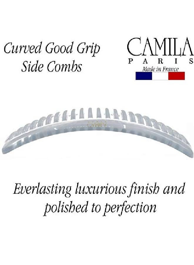 Paris Cp2911 French Side Combs Large 2 Pack Curved Clear Flexible Decorative Hair Combs Strong Hold Hair Comb Clips For Women No Slip Styling Girls Hair Accessories Made In France - pzsku/Z786360CAF8CAF1935E03Z/45/_/1662018397/80802450-93aa-4edf-b04a-db61a4db65b1