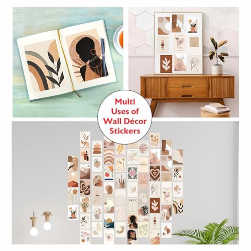 Twinster Vinyl Aesthetic Wall Stickers Collage Kit, Set of 60 Poster for Room Decoration,Home Décor Items, Self-Adhesive Wall Stickers Size: 4.0X6.0 Inches - Image 4