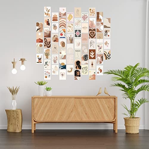 Twinster Vinyl Aesthetic Wall Stickers Collage Kit, Set of 60 Poster for Room Decoration,Home Décor Items, Self-Adhesive Wall Stickers Size: 4.0X6.0 Inches - Image 2