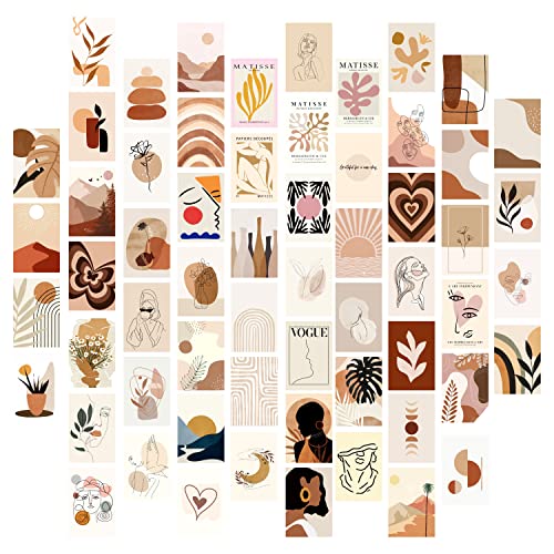 Twinster Vinyl Aesthetic Wall Stickers Collage Kit, Set of 60 Poster for Room Decoration,Home Décor Items, Self-Adhesive Wall Stickers Size: 4.0X6.0 Inches - Image 1