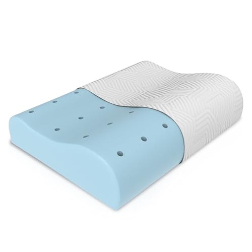 Orista™ Advance Gel Blended Contour Memory Foam Pillow | 2 Year Warranty |Orthopedic Neck & Shoulder Support Pillow for Sleeping | Improves Posture & Spinal Alignment | 19 x 11 x 3.5 Inch | Set of 1 - Image 1
