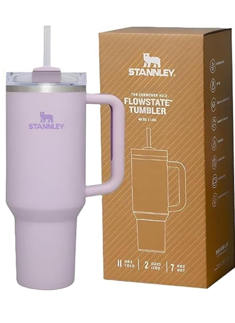 Stanley Stanley Quencher H2.0 FlowState Stainless Steel Vacuum Insulated Tumbler with Lid and Straw for Water, Iced Tea or Coffee, Smoothie and More, 40 oz  - Image 1