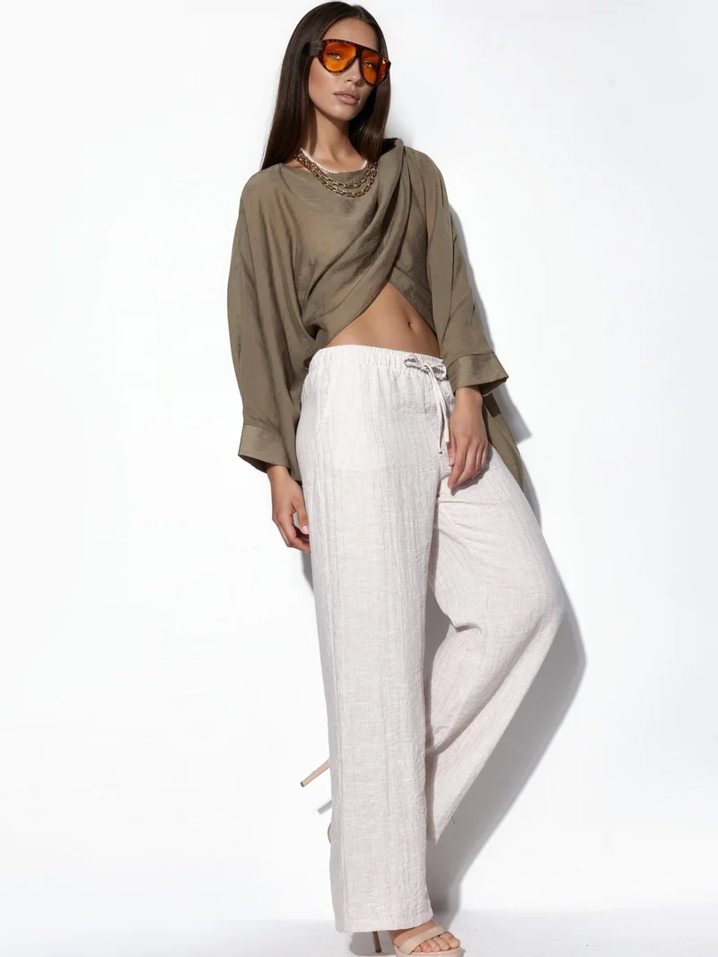 بوسيم BUSEM Women's Wide-leg Woven Trousers