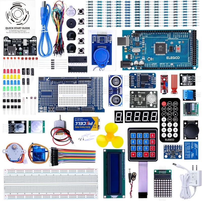 إليجو مجموعة ELEGOO Mega R3 Project The Most Complete Ultimate Starter Kit مع دليل تعليمي متوافقة مع Arduino IDE - Image 1