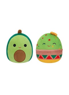 Squishmallows 5 inch Flip-A-Mallows Gideon Green Guacamole w Tortilla Chip/Austin Green Avocado , Officially Licensed Kellytoy Plush Toy, Colorful Soft Toy, Gift for Kids, Girls & Boys Washable Squishy Stuff Toy Multicolor All Age  - Image 1