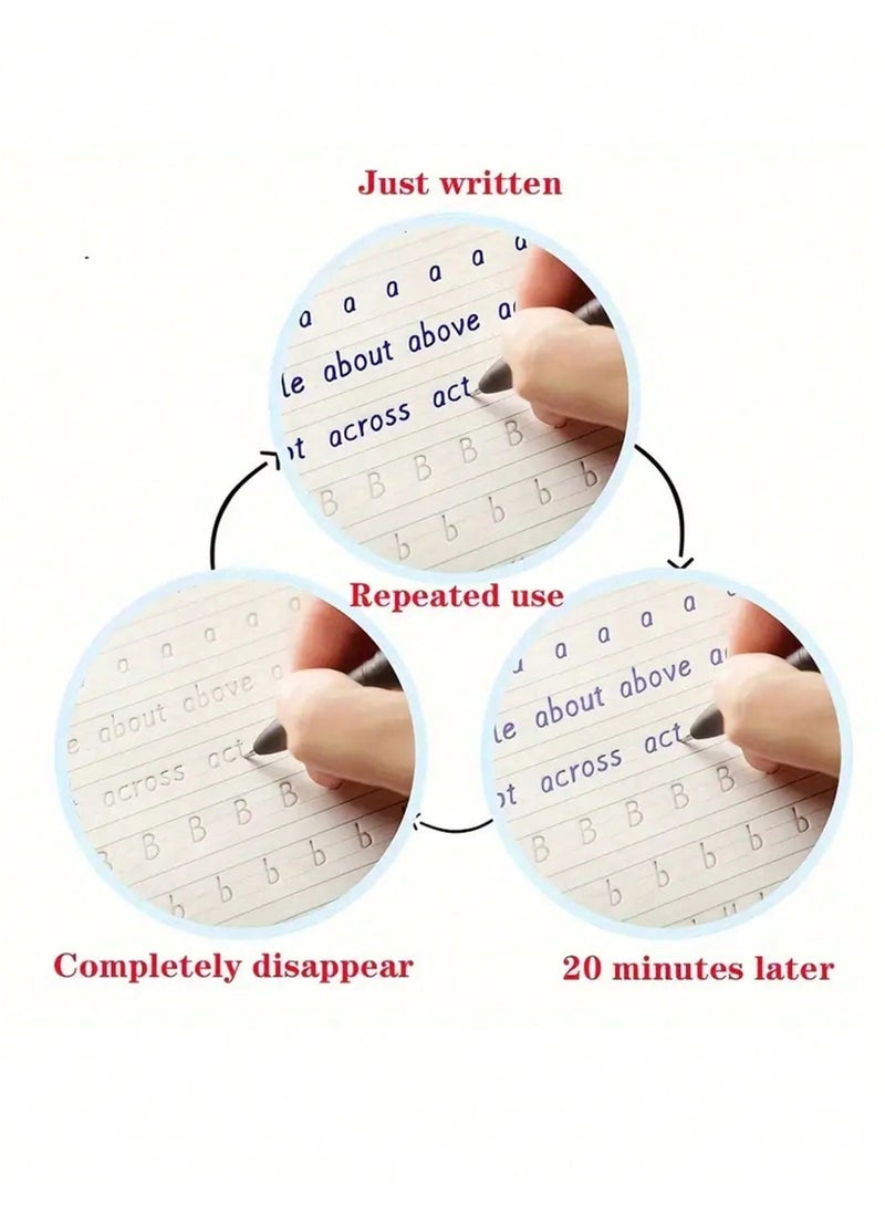 Miamia 2pc 3D Groove Handwriting Practice Book - English Alphabet And Words - Reusable - Perfect Writing Score School, Student, Stationery, School Supplies, Book, Toys, Books  - Image 4