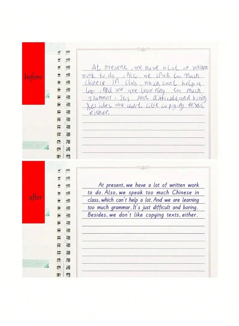 Miamia 2pc 3D Groove Handwriting Practice Book - English Alphabet And Words - Reusable - Perfect Writing Score School, Student, Stationery, School Supplies, Book, Toys, Books  - Image 2