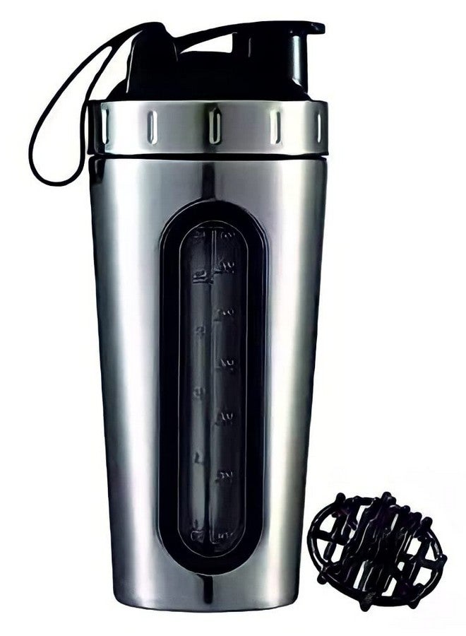 Jay JAY Stainless Steel Metal BPA-Free, Leak Proof, Shaker Bottle (Silver, 750 ml) Pack of 1  - Image 1