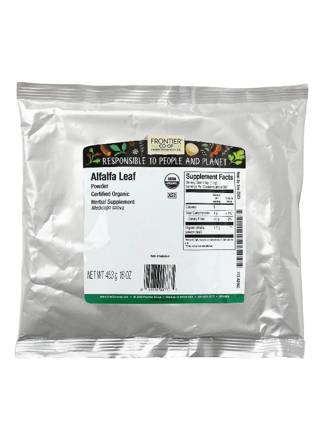 Frontier Co-op Frontier Co-op, Alfalfa Leaf, Powder, 16 oz (453 g)  - Image 2