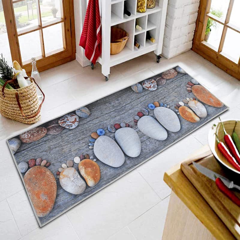 Prisha Cart 3D Printed Bedside Runner Carpet Anti Skid for Home/Kitchen/Living Area/Office Entrance/Drawing Room/Hall (Footprint,22 X 55) - Image 1