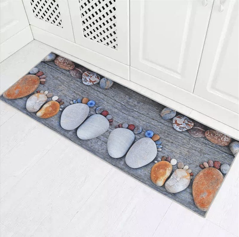 Prisha Cart 3D Printed Bedside Runner Carpet Anti Skid for Home/Kitchen/Living Area/Office Entrance/Drawing Room/Hall (Footprint,22 X 55) - Image 2