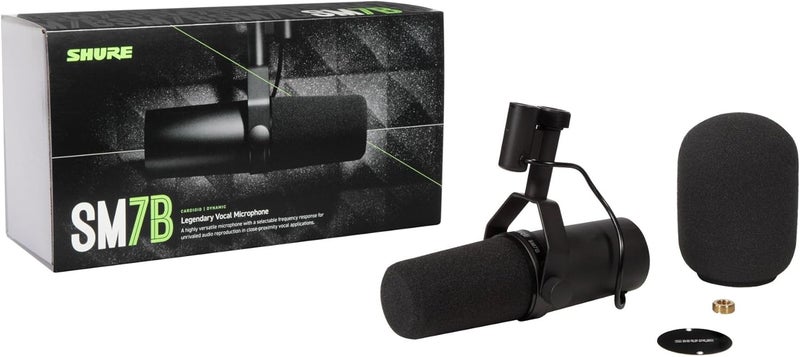 Shure SM7B, Cardioid Studio Microphone, Professional Vocal Recordings, Dynamic, For Live Streaming, PC Gaming & Podcast, Black - Image 4