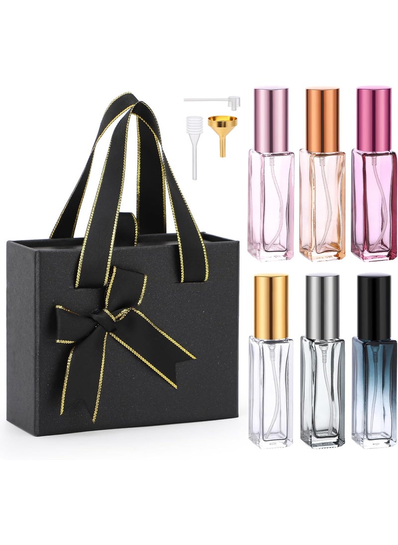 Segbeauty - Segbeauty Travel Atomizer, 6pcs 10ML Glass Perfume Sprayer Set with Gift Box, Empty Travel Cologne Dispenser Mini Spray Bottle for Perfume Toiletries Cosmetic - Image 1