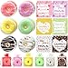 Shappy 12 Sets Valentine Donut Squeeze Toys Include Scented Fake Donut Stress Relief Ball Valentines Day Cards Colorful Bags for Party Favors Shop Decoration Shooting Props Prize Exchange Gifts - Image 2